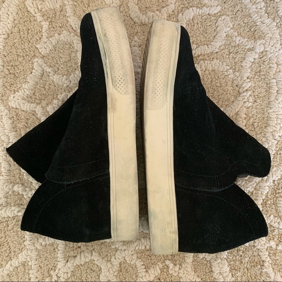 Steve Madden Wrangle Black Suede Platform High Top Ankle Booties - Picture 11 of 11